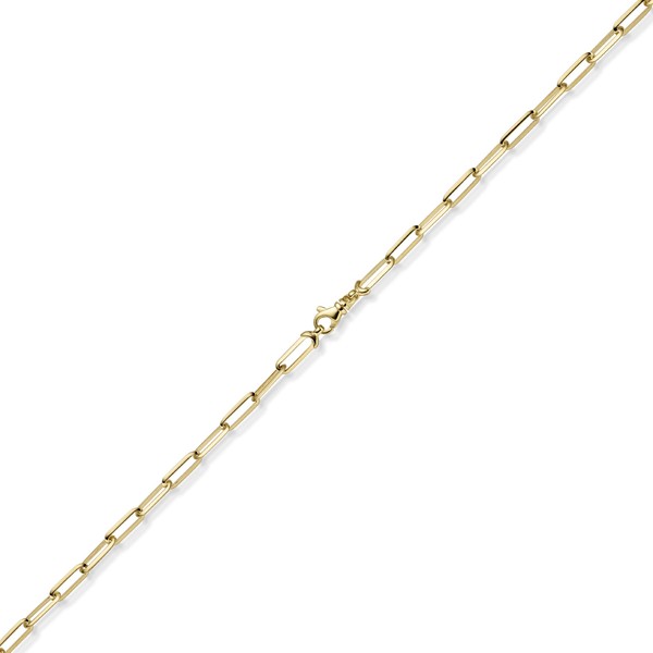 4.5mm Paper-Clip Kette aus 585 Gelbgold massiv 50cm