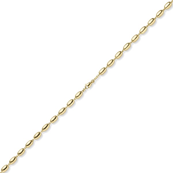 6.5mm Phantasie-Kette aus 585 Gelbgold 45cm