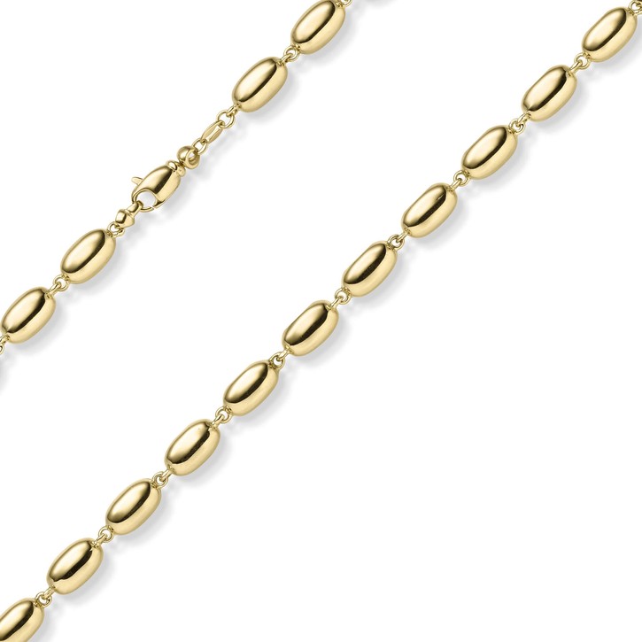 6.5mm Phantasie-Kette aus 585 Gelbgold 50cm