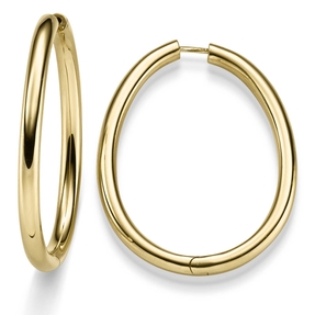 Paar Ohrringe Creolen 48x37mm aus 585 Gold Gelbgold glänzend Ohrschmuck Paar Ohrringe Creolen 48x37mm aus 585 Gold Gelbgold glänzend Ohrschmuck