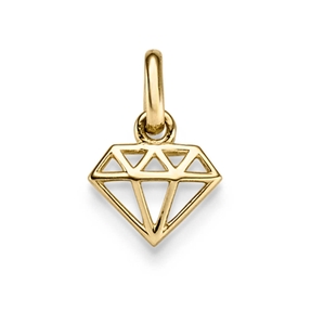 Anhänger Diamant Brillant Silhouette 9,5x15mm 585 Gold Gelbgold glänzend Anhänger Diamant Brillant Silhouette 9,5x15mm 585 Gold Gelbgold glänzend