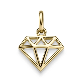 Anhänger Diamant Brillant Silhouette 14x20mm 585 Gold Gelbgold glänzend Anhänger Diamant Brillant Silhouette 14x20mm 585 Gold Gelbgold glänzend