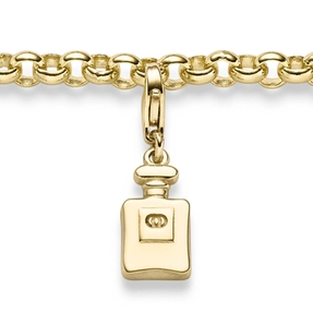 Einhänger Flakon Parfüm-Flasche Anhänger Charm aus 585 Gold Gelbgold 6,5x22mm Einhänger Flakon Parfüm-Flasche Anhänger Charm aus 585 Gold Gelbgold 6,5x22mm