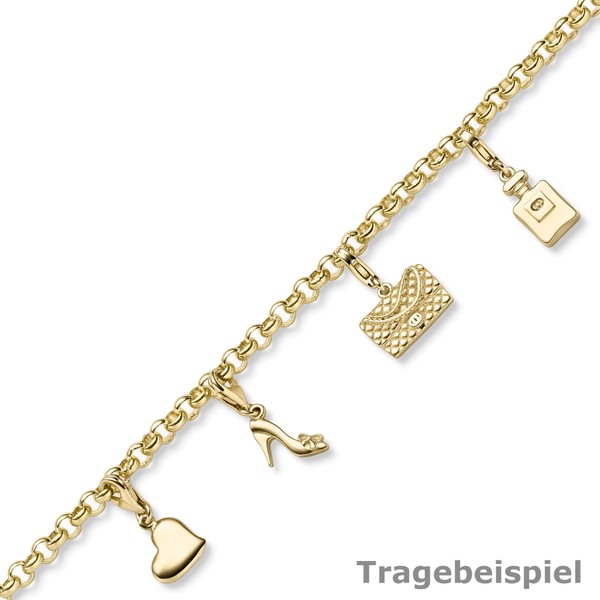 Einhänger Herz Charm aus 585 Gelbgold