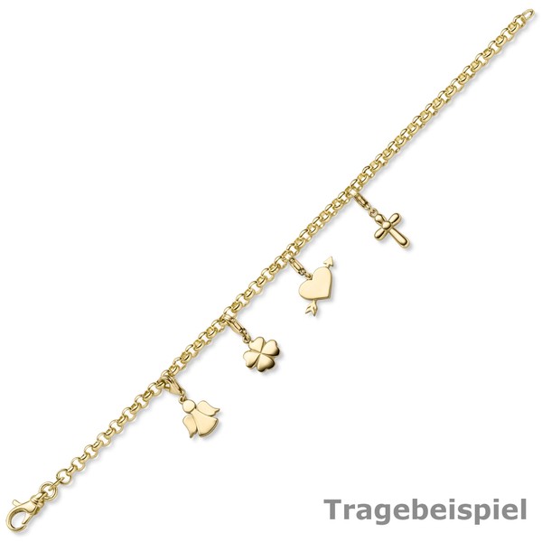 Einhänger Herz Amor Charm 585 Gelbgold