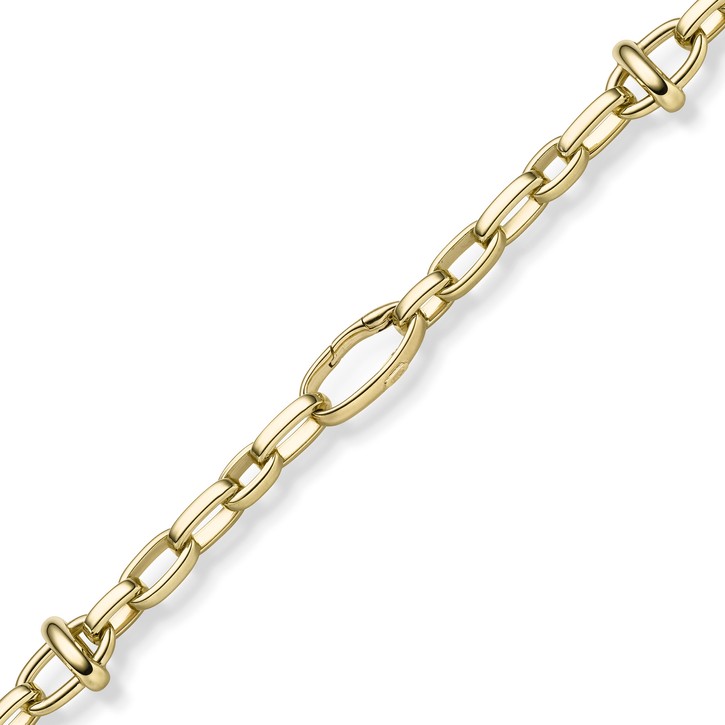 16mm Phantasie-Kette aus 585 Gelbgold 55cm