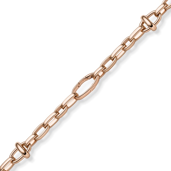 16mm Phantasie-Kette aus 585 Rotgold 55cm
