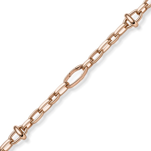 16mm Phantasie-Kette aus 585 Rotgold 55cm