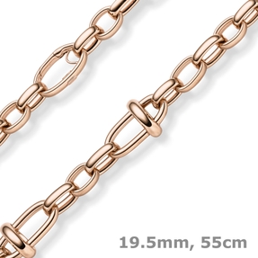 19,5mm Phantasie-Kette Halskette Collier aus 585 Gold Rotgold 55cm 19,5mm Phantasie-Kette Halskette Collier aus 585 Gold Rotgold 55cm