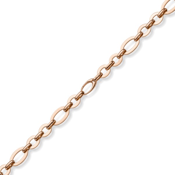 18.5mm Halskette mit ovalen Kettengliedern 585 Rotgold 50cm