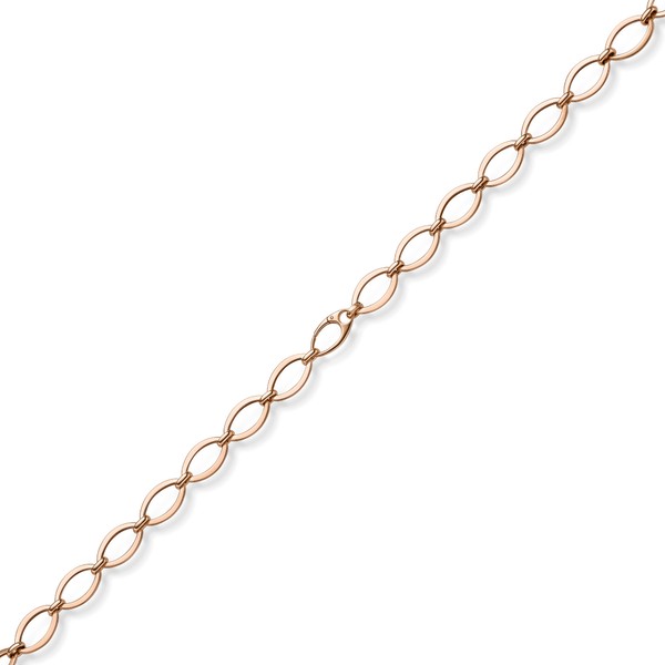 12.5mm Halskette mit ovalen Kettengliedern 585 Rotgold 45cm