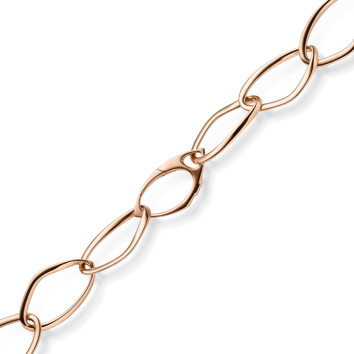 16.5mm Phantasie-Armband aus 585 Rotgold 22cm