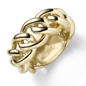 Ring Damenring Rund-Panzer aus 585 Gold Gelbgold Breite 11mm