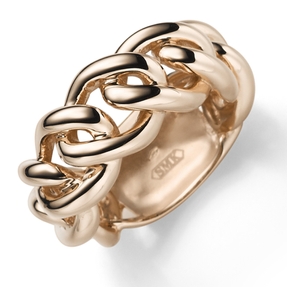 Ring Damenring Rund-Panzer aus 585 Gold Rotgold Breite 11mm