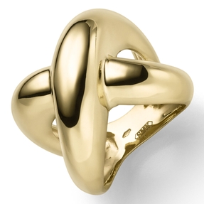 Breiter Ring aus 585 Gold Gelbgold Breite 19,5mm gewölbt gekreuzt Breiter Ring aus 585 Gold Gelbgold Breite 19,5mm gewölbt gekreuzt