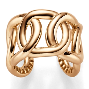 Breiter offener Ring Damenring aus 585 Gold Rotgold Breite 17mm