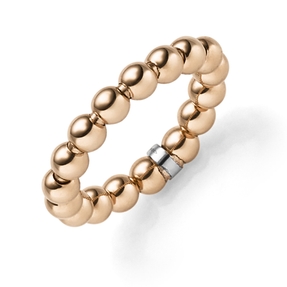 Ring Kugelring Damenring elastisch aus 585 Gold Rotgold Breite 4mm