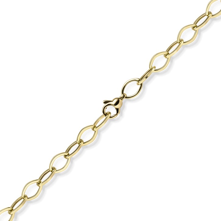 7mm Phantasie Armband aus 585 Gelbgold 19cm