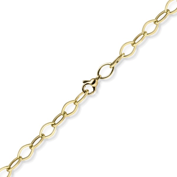 7mm Phantasie Armband aus 585 Gelbgold 19cm