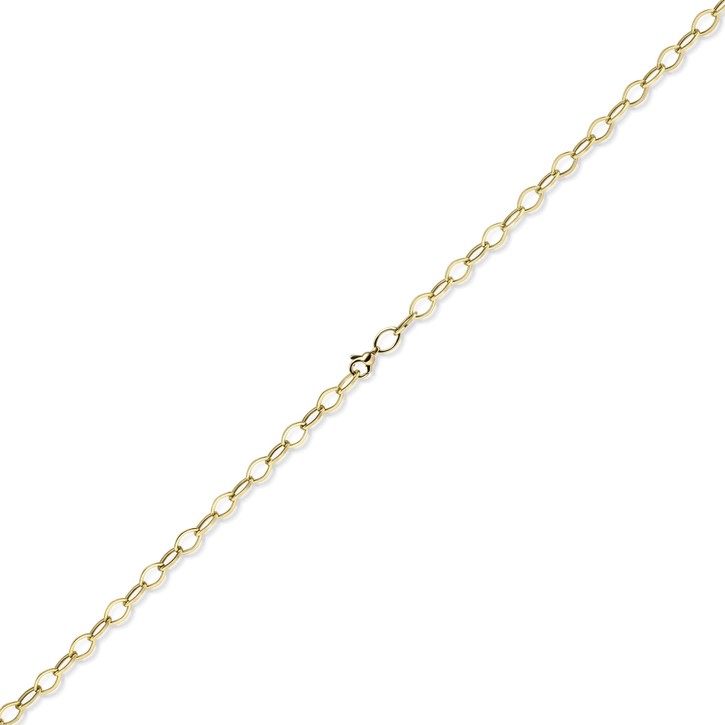 7mm Phantasie Halskette aus 585 Gelbgold 50cm