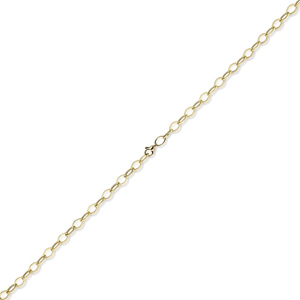 7mm Phantasie Halskette aus 585 Gelbgold 50cm