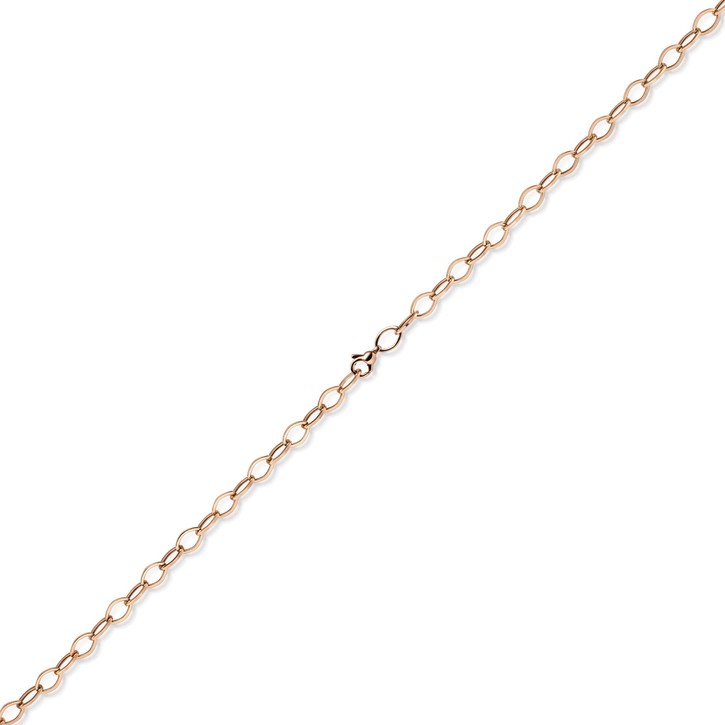 7mm Phantasie Halskette aus 585 Rotgold 45cm