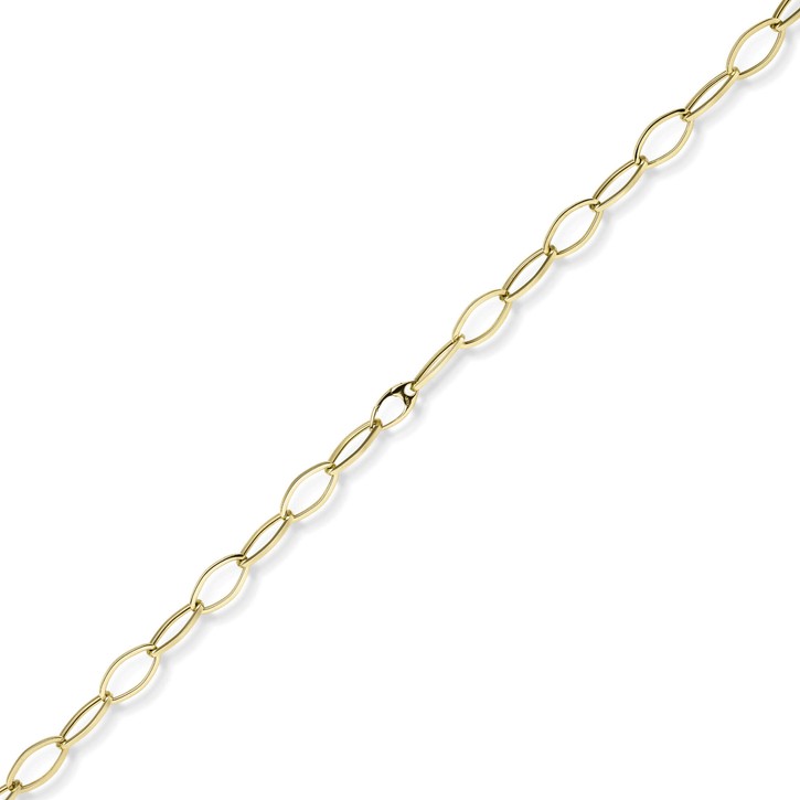 12mm Phantasie Halskette aus 585 Gelbgold 45cm