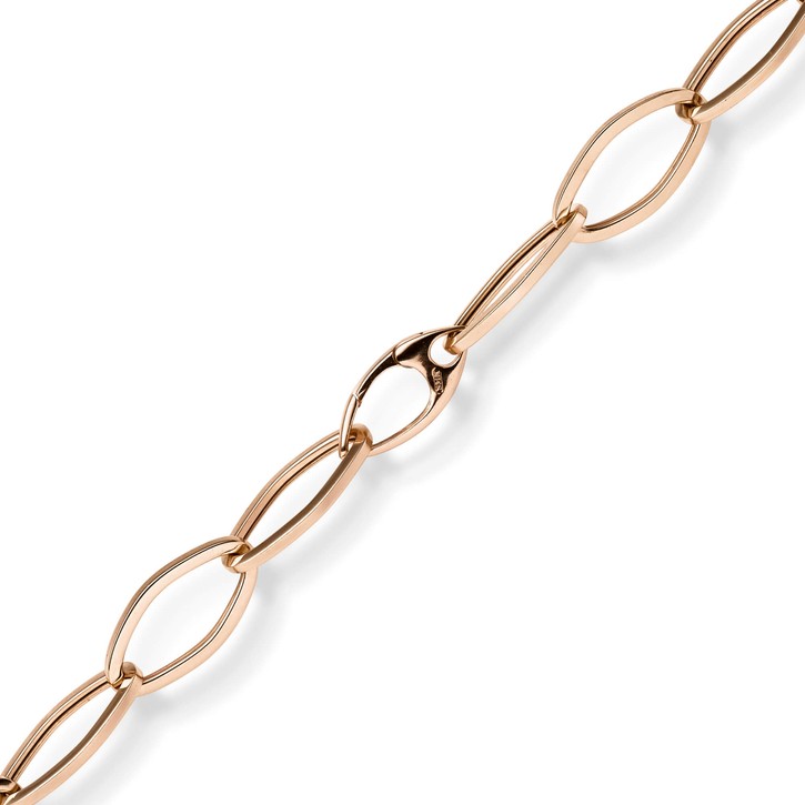 12mm Phantasie Armband aus 585 Rotgold 20cm