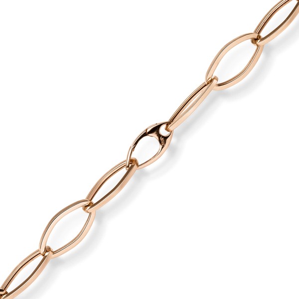 12mm Phantasie Armband aus 585 Rotgold 20cm