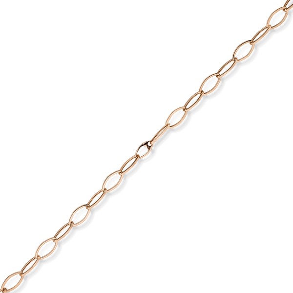 12mm Phantasie Halskette aus 585 Rotgold 45cm