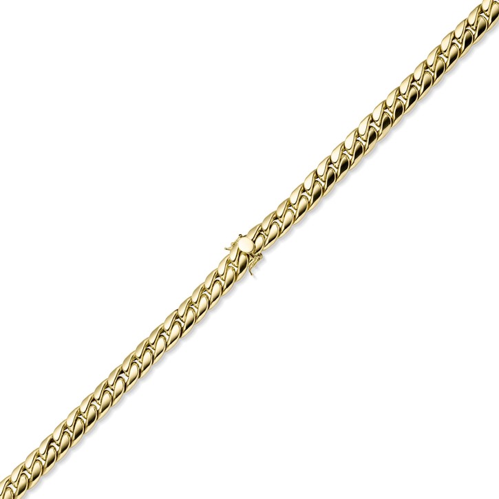 12.5mm Panzerkette aus 585 Gelbgold hohl 45cm