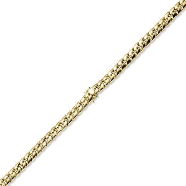 12.5mm Panzerkette aus 585 Gelbgold hohl 45cm