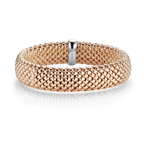 14mm Armband Armreif Armschmuck elastisch aus 750 Gold rot/weiß strukturiert 14mm Armband Armreif Armschmuck elastisch aus 750 Gold rot/weiß strukturiert