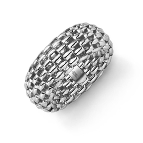 Breiter Ring Damenring elastisch aus 585 Gold Weißgold Breite 10mm