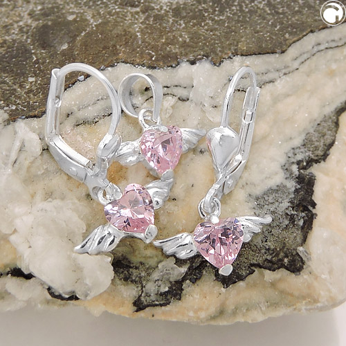 Anhänger und Ohrringe mit Zirkonia 925 Silber