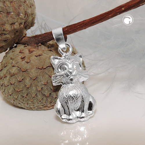 Anhänger Katze aus 925 Sterlingsilber
