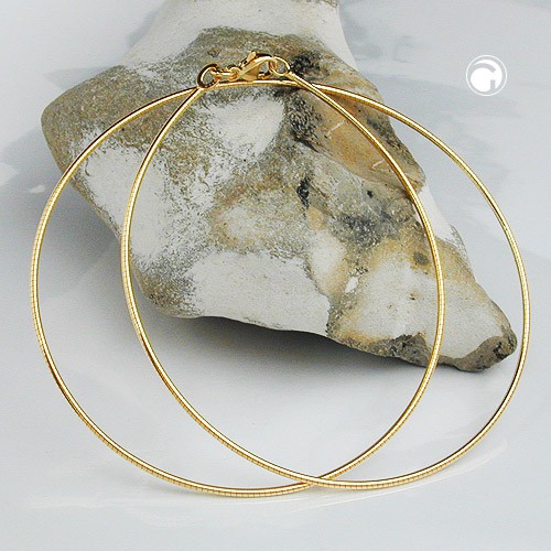 0,8mm Halsreif aus 375 Gelbgold 42cm