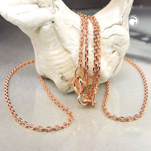 1,1mm Ankerkette aus 585 Rotgold 45cm
