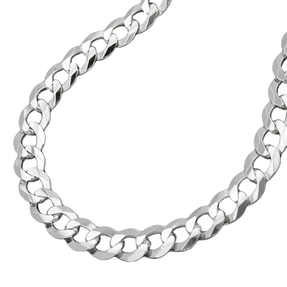 4,8mm Flach-Panzerkette Kette Collier Halsschmuck oval 925 Silber 55cm