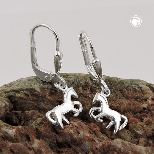 Brisur Ohrringe Ohrhänger Pferd Pony 925 Silber