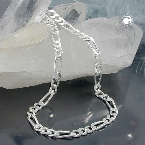 2mm Figarokette Collier flach 925 Silber 60cm