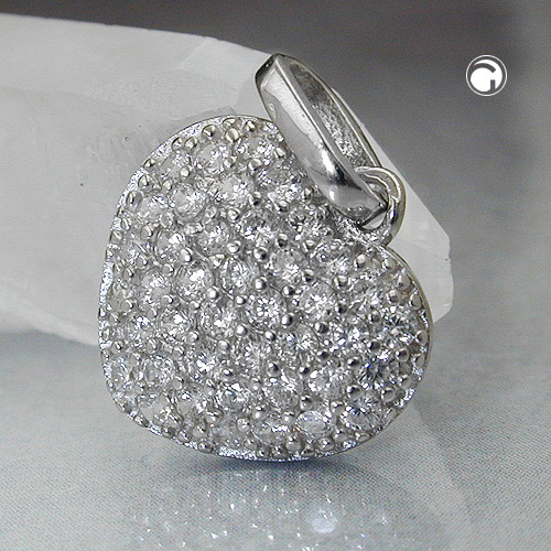 Herz Anhänger Zirkonia 925 Sterlingsilber