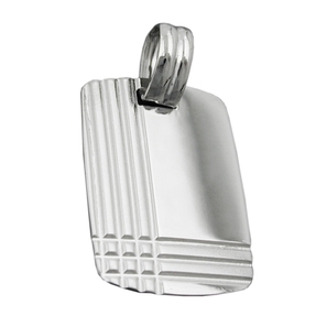 Gravurplatte Anhänger zum Eingravieren mit Muster aus 925 Silber Silberanhänger