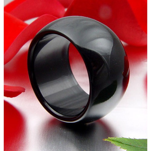 Breiter Ring aus Onyx Unisex