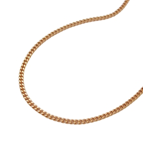 1mm Panzerkette Kette Collier Halskette aus 585 Gold Rotgold 45cm Goldkette