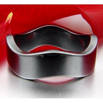 Ring aus Hämatit 6mm gewellt