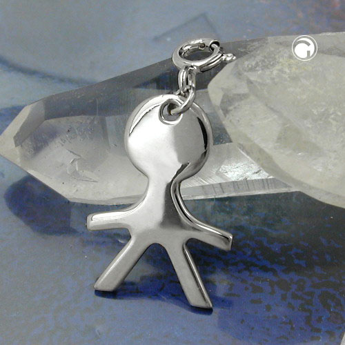 Charm Junge aus 925 Silber glänzend