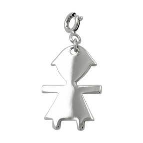 Anhänger Charm Einhänger Mädchen 925 Silber Sterlingsilber glänzend Damen