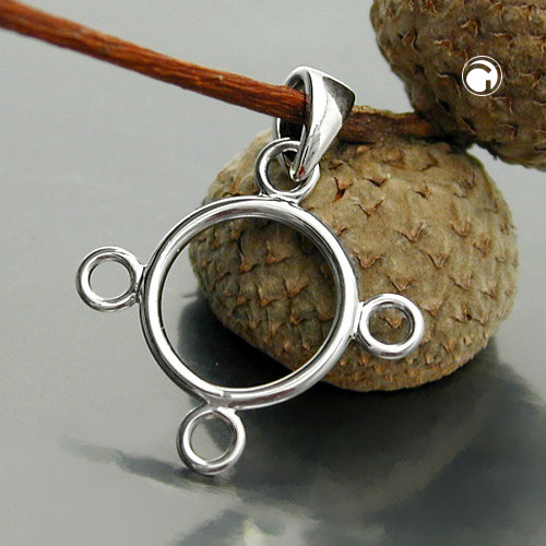 Anhänger mit 3 Ösen für Charms 925 Silber