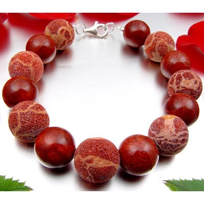 Armband aus Schaumkoralle 925 Silber